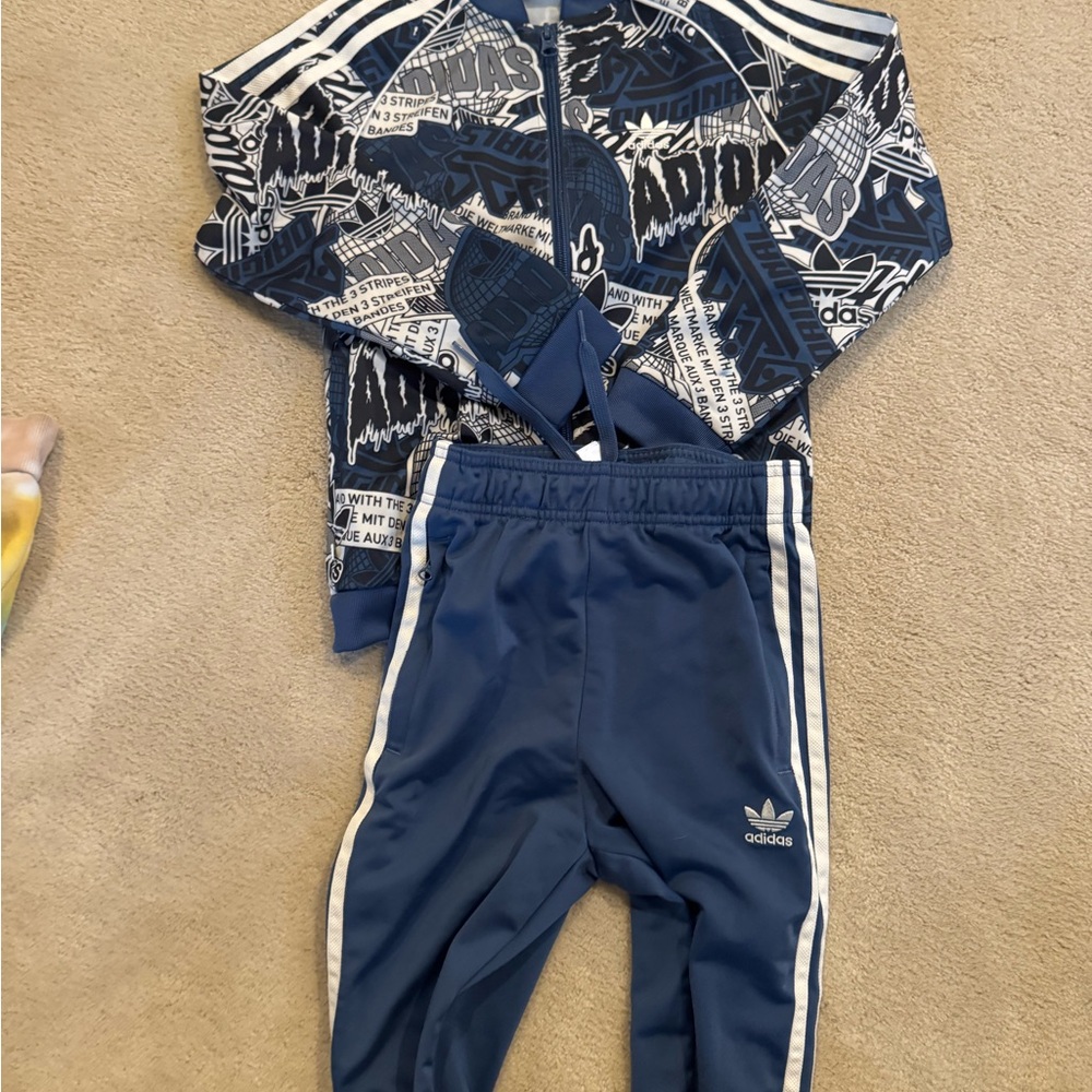 Adidas Blue Graphic Tracksuit